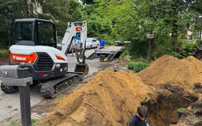 Underground utility line installation